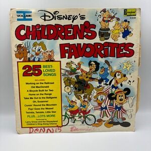 Disney Childrens Favorites Vol 1 Vinyl LP Larry Groce Disneyland Records 1V 8120